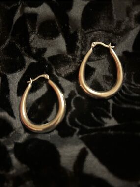 Classic Gold Teardrop Hoop Earrings - Women Jewelry